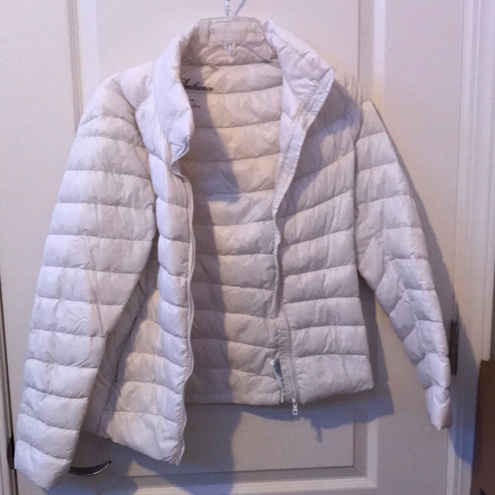 White puffer jacket
